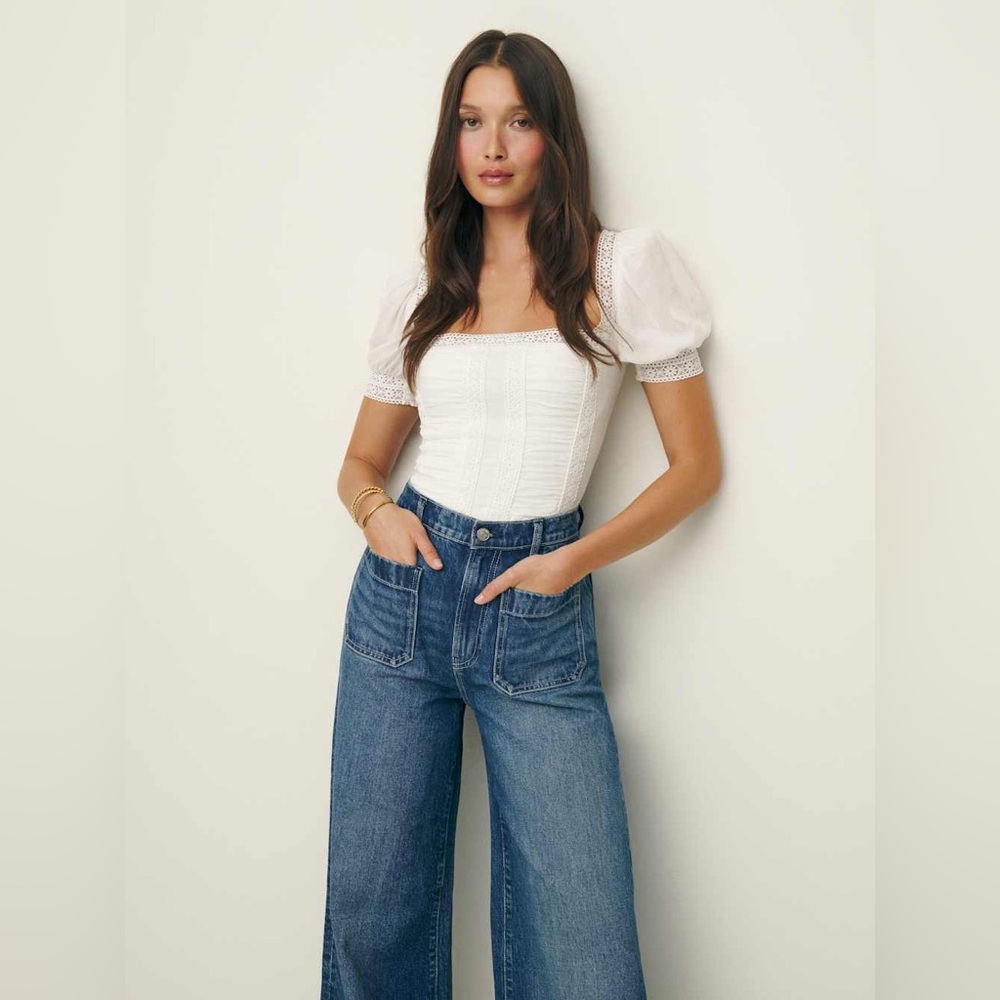 Reformation Lavena Top White